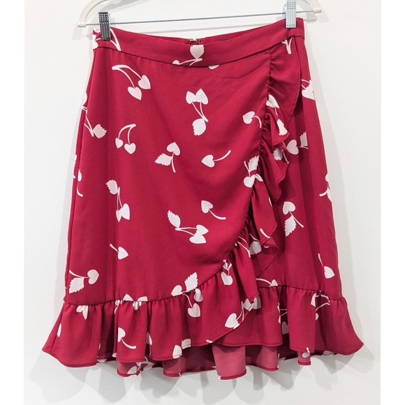 NEW ModCloth Retro Cherries Wrap Skirt - Picture 2 of 6